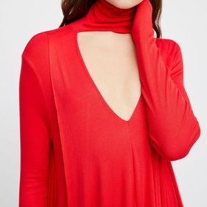 NWT Free People Uptown Turtle Neck in RED! ❤️